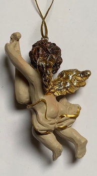 Engelshänger mit Laute, gold